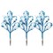 3 Pack of 12" Aqua Pick with Ball Accents and Glitter Enhancements